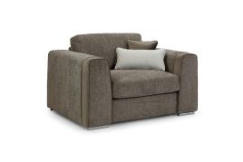 Cantrell Soft Chenille Fabric Armchair Sofa - Mocha