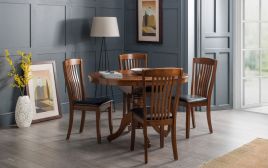 Canterbury Round Extending Pedestal Dining Table - Mahogany