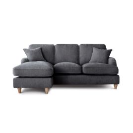 Corner Sofa - COCOON Fabric 3 Seater Right Hand Facing - Charcoal