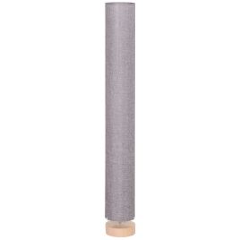 120H cm Wooden Base Fabric Floor Lamp with Linen Fabric, Grey