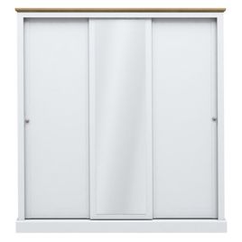 Devon 3 Door Sliding Wardrobe - White