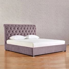 Kelist Plush Velvet Fabric Bed, Pink Colour - 5 Sizes