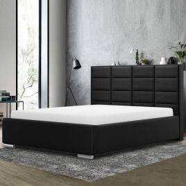 Tuanso Plush Velvet Fabric Bed, Black Colour - 5 Sizes