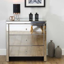 Birlea Seville Mirrored 3 Drawer Storage Chest