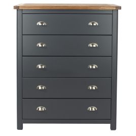 Blue Chest of Drawers - DIEGO Medium Chest 5 Drawers