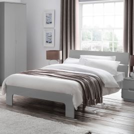 Manhattan Modern Design Double Size Bed - Grey