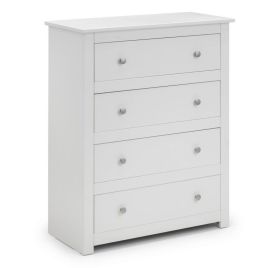 White Chest of Drawers - RAMSGATE Medium Chest  4 Drawers
