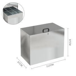 Large Galvanized Feed Storage Bin with Three Compartments