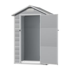 Oasis Garden Plastic Storage Shed with Lockable Hinged Door