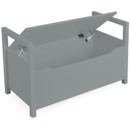 Shoes Cabinet - 2-in-1 Wooden Shoe Changing Bench with Storage Space-Grey