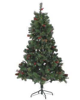 Winter Wonderland Pre Lit Christmas Tree 180 cm - Dark Green