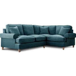 Corner Sofa - RAYONG Fabric 4 Seater Left Hand Facing - Emerald