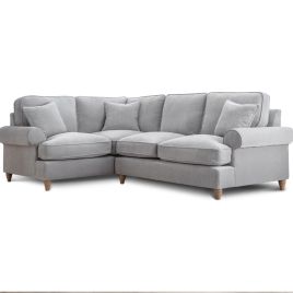 Corner Sofa - RAYONG Fabric 4 Seater Right Hand Facing - Ice