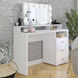 Dressing Table - OPULENT 3 Drawer Dresser White 120cm
