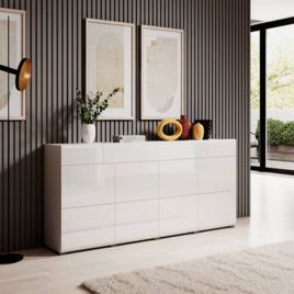 Echo Eden Sideboard with 4 Doors and 1 Drawer - White