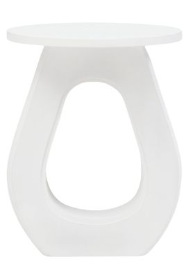 PENWYTHA Round Wooden Side Table - White