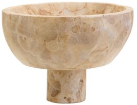 FRAYMONT Marble Pedestal Decorative Bowl - Brown