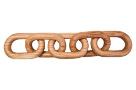 ISMERYN Decorative 5 Link Wooden Chain - Natural