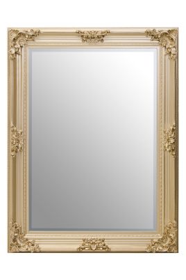 CORVALEON Wooden Frame Wall Mirror - Gold