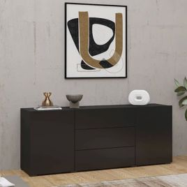 Astral Apex Sideboard with 3 Drawers and 2 Doors - Black
