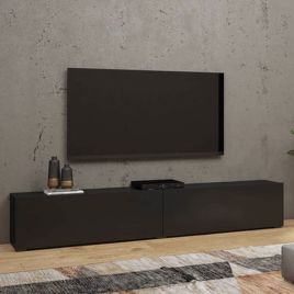 Astral Apex TV Cabinet with 2 Pull Down Doors - Black