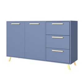 BARNSLEY 2 Door Sideboard with 3 Drawers - Blue