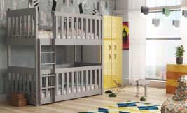 Kellog Wooden Bunk Bed with Cot Bed - Grey