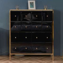 Black Chest of Drawers - FIESTA Medium Chest 16 Drawers