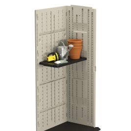 LORNVALE Wall Shelves Kit for Storage Cabinet - Black