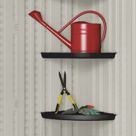 LORNVALE Wall Shelves Set for Tremont Shed Set of 2 - Black