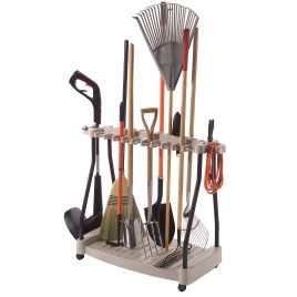 MARNELL Garden Tool Rack with Wheels - Beige