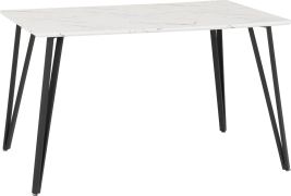 Marlow Dining Table - White Marble Effect Black