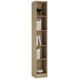 4 You Tall Narrow Bookcase - Sonama Oak