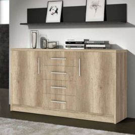 CARNING 2 Door Sideboard with 4 Drawers - Oak Canyon