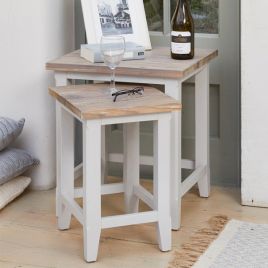 Ransley Grey Limed Nest of Two Tables