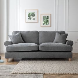 3 Seater Sofa - RAYONG Fabric - Charcoal