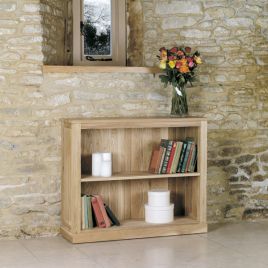 Harriet Low Bookcase with Shelves - Oak