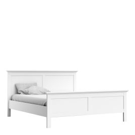 Paris Super King Bed (180 x 200) in White - White