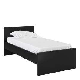 Naia Single Bed 3ft (90 x 190) in Black Matt - Black Matt