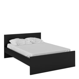 Naia Double Bed 4ft6 (140 x 190) in Black Matt - Black Matt