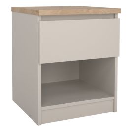 NANAIMO Bedside 1 Drawer 1 Shelf in Cashmere Jackson Hickory