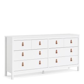 White Chest of Drawers - BURNLEY Extra Large Chest 8 Drawers