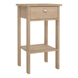Bedside Table - MEMPHIS Nightstand with 1 Drawers in Jackson Hickory Oak 40cm