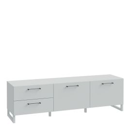 SULI 2 Door 2 Drawer TV Unit in Light Grey