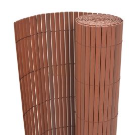 Garden Fence Double-Sided Brown 1.5x3 m PVC