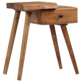 Bedside Table Solid Acacia Wood 45x32x55cm