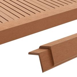 5 Pcs Decking Angle Trims WPC 170cm Light Brown