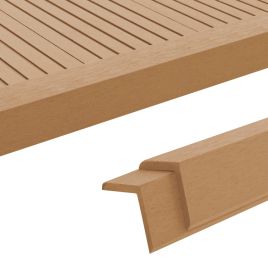 5 Pcs Decking Angle Trims WPC 170cm Teak Colour