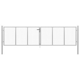 Garden Gate Galvanised Steel 415x150 cm Silver