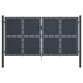 Garden Gate Steel 300x175 cm Anthracite